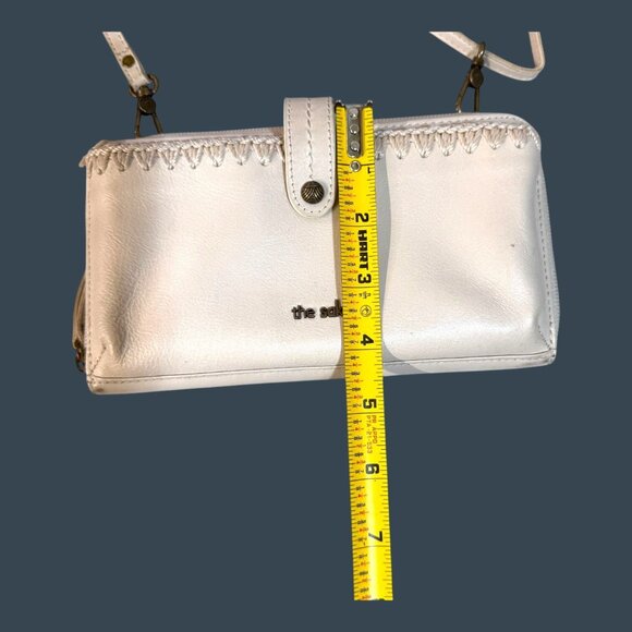 The Sak White Leather Crossbody Wallet Organizer Purse Adjustable Strap READ - Picture 6 of 11
